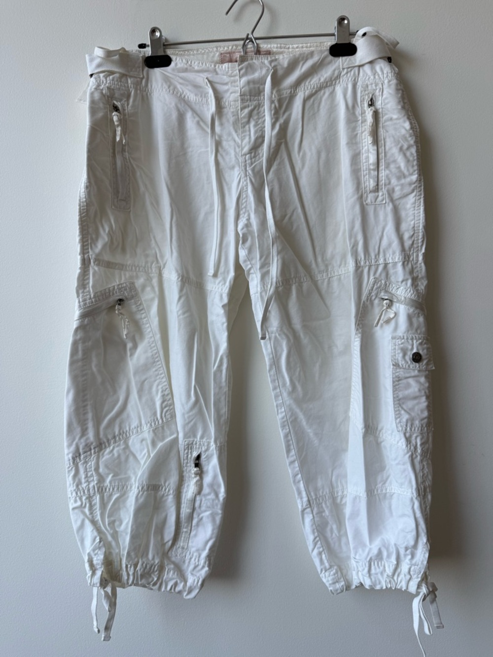 Vintage Y2K Abercrombie & Fitch White Cargo Utility Pants